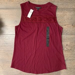 Banana Republic Red Lace Tank Small